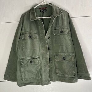 Zara Green Heavy Cotton Jacket Medium
